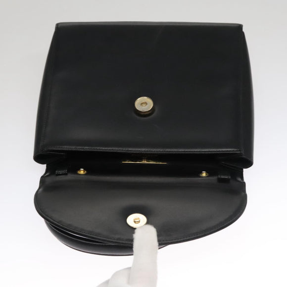 GIVENCHY Hand Bag Leather Black Auth bs21583