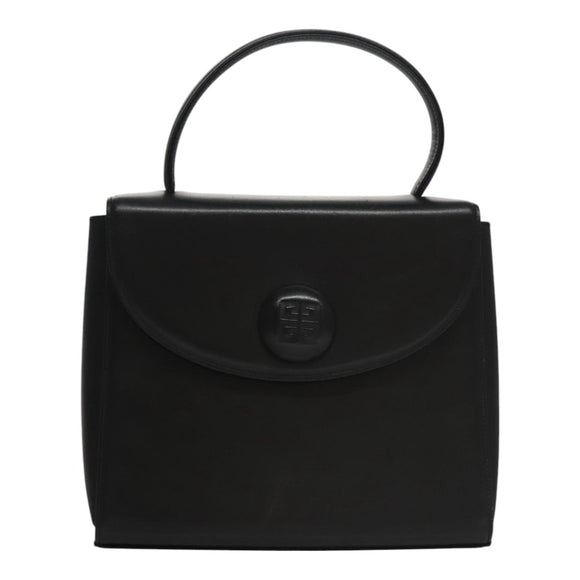 GIVENCHY Hand Bag Leather Black Auth bs21583