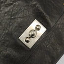 Chloe Chain Shoulder Bag Leather Black Gold Auth bs21588-9