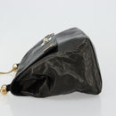 Chloe Chain Shoulder Bag Leather Black Gold Auth bs21588-4