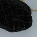 BALLY Chain Shoulder Bag Velor Black Auth bs21591-16