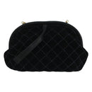 BALLY Chain Shoulder Bag Velor Black Auth bs21591-13