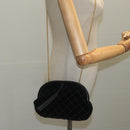 BALLY Chain Shoulder Bag Velor Black Auth bs21591-20