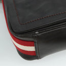 BALLY Shoulder Bag Leather Brown Auth bs21592-8