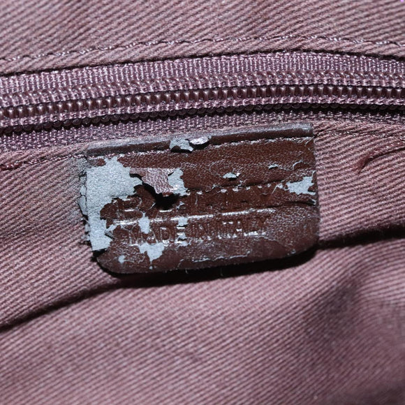 BALLY Shoulder Bag Leather Brown Auth bs21592