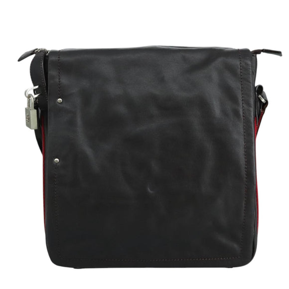 BALLY Shoulder Bag Leather Brown Auth bs21592