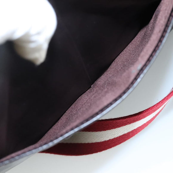 BALLY Shoulder Bag Leather Brown Auth bs21592