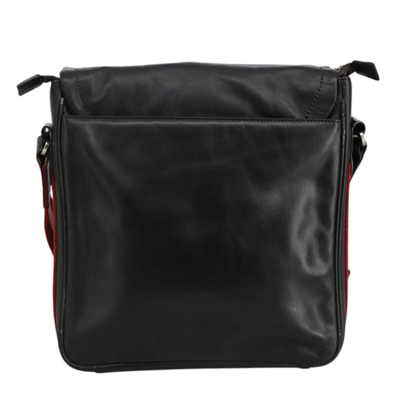 BALLY Shoulder Bag Leather Brown Auth bs21592