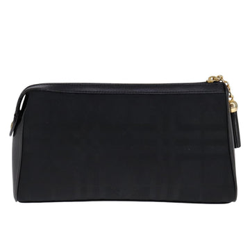 Burberrys Nova Check Clutch Bag Canvas Black Auth bs21593 - 0