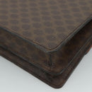 CELINE Macadam Canvas Hand Bag PVC Leather Brown Auth bs21604-15