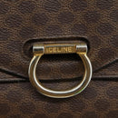 CELINE Macadam Canvas Hand Bag PVC Leather Brown Auth bs21604-17