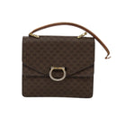 CELINE Macadam Canvas Hand Bag PVC Leather Brown Auth bs21604-13