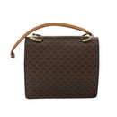 CELINE Macadam Canvas Hand Bag PVC Leather Brown Auth bs21604-2