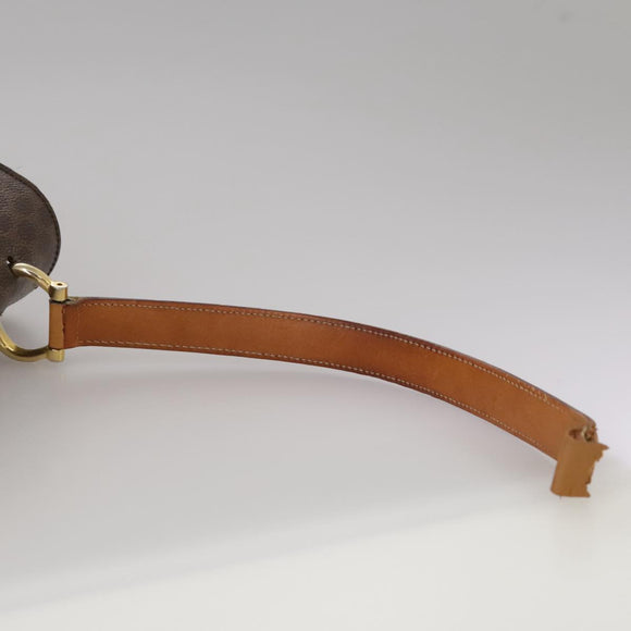 CELINE Macadam Canvas Hand Bag PVC Leather Brown Auth bs21604