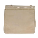 CELINE Shoulder Bag Leather Beige Auth bs21606-2