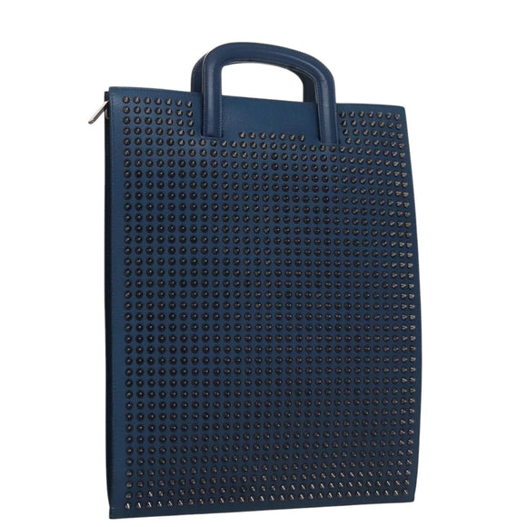 Christian Louboutin Hand Bag Leather Blue Auth bs21607