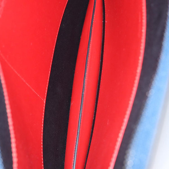 Christian Louboutin Hand Bag Leather Blue Auth bs21607
