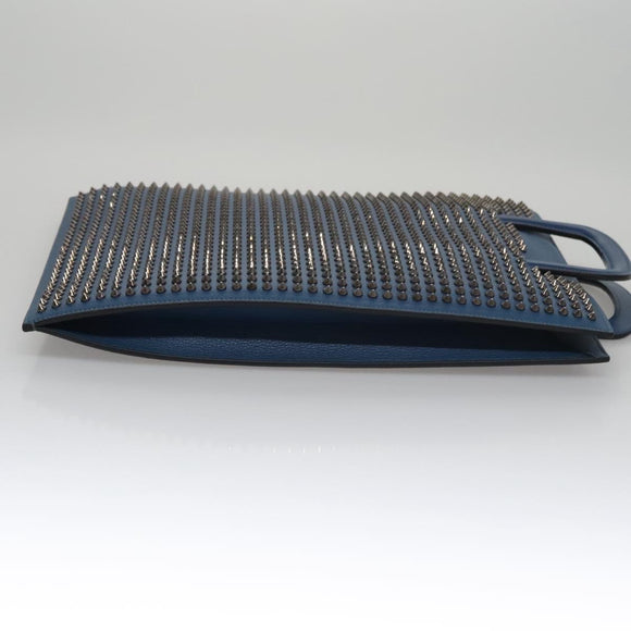Christian Louboutin Hand Bag Leather Blue Auth bs21607