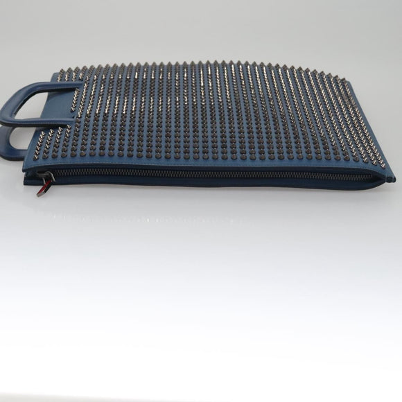 Christian Louboutin Hand Bag Leather Blue Auth bs21607