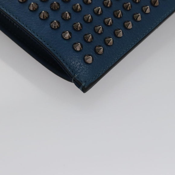 Christian Louboutin Hand Bag Leather Blue Auth bs21607