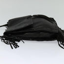 PRADA Shoulder Bag Leather Black Auth bs21614-4