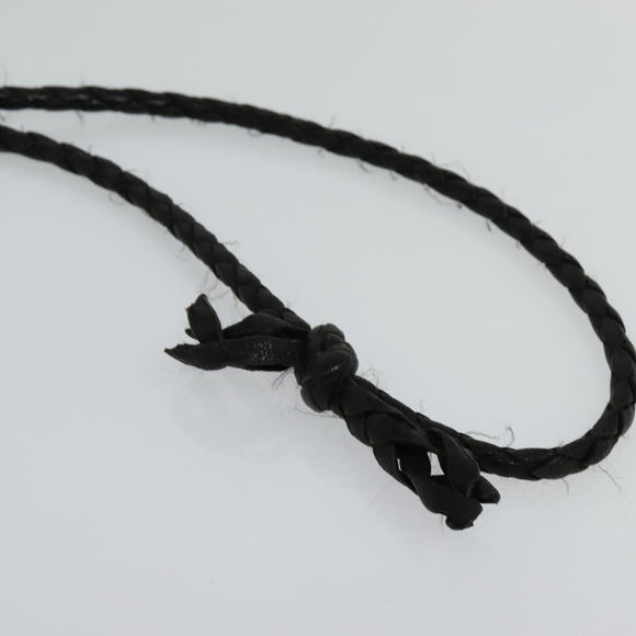 PRADA Shoulder Bag Leather Black Auth bs21614