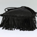 PRADA Shoulder Bag Leather Black Auth bs21614-9