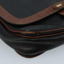 BALLY Shoulder Bag Leather Black Auth bs21629-9