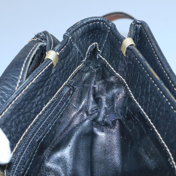 BALLY Shoulder Bag Leather Black Auth bs21629