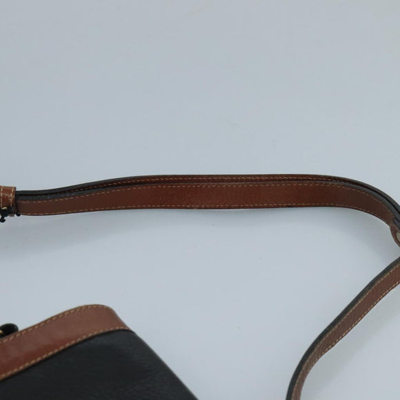 BALLY Shoulder Bag Leather Black Auth bs21629