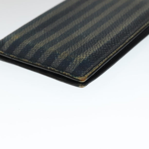 GIVENCHY Key Case Billfold Leather 4 Set Navy Black Auth bs21638