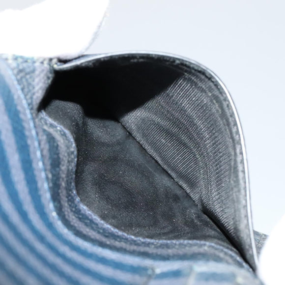 GIVENCHY Key Case Billfold Leather 4Set Navy Black Auth bs21638