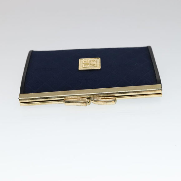 GIVENCHY Key Case Billfold Leather 4 Set Navy Black Auth bs21638