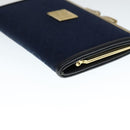 GIVENCHY Key Case Billfold Leather 4 Set Navy Black Auth bs21638-21