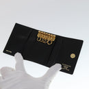 GIVENCHY Key Case Billfold Leather 4Set Navy Black Auth bs21638-29