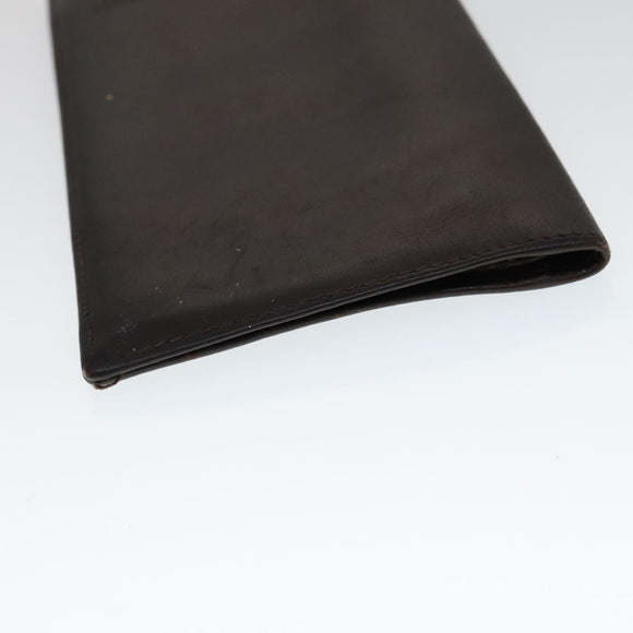 GIVENCHY Key Case Billfold Leather 4Set Navy Black Auth bs21638