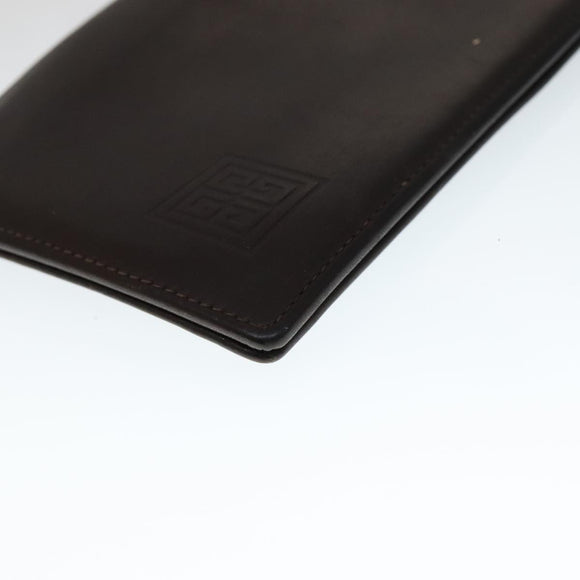 GIVENCHY Key Case Billfold Leather 4 Set Navy Black Auth bs21638