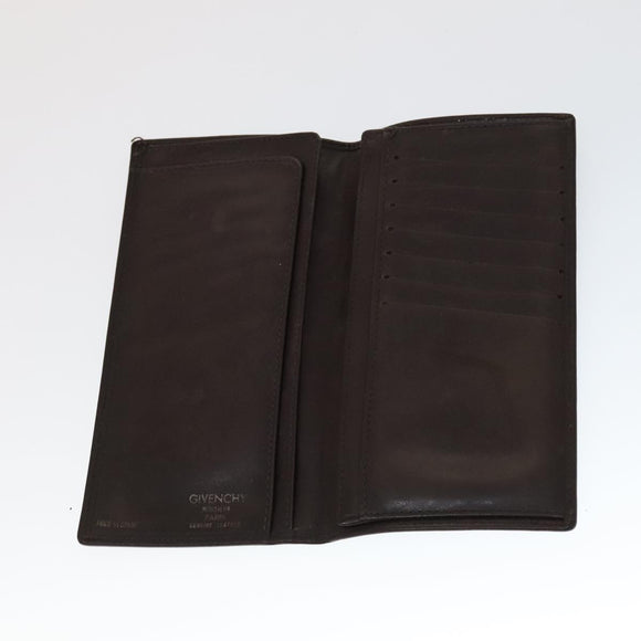 GIVENCHY Key Case Billfold Leather 4Set Navy Black Auth bs21638