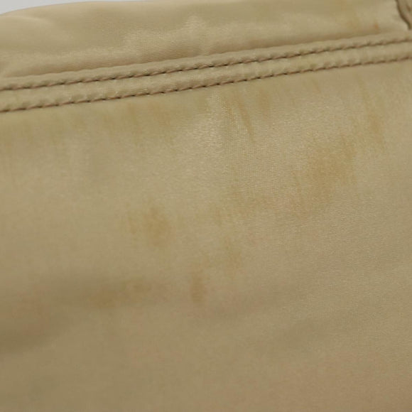 BURBERRY Blue Label Hand Bag Nylon Beige Auth bs21643
