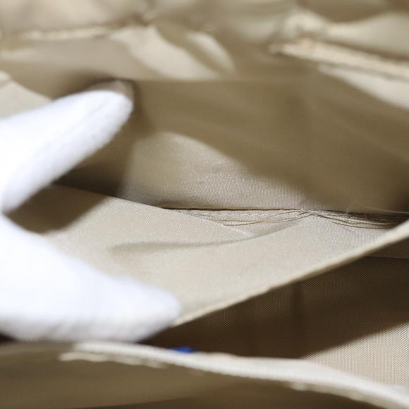 BURBERRY Blue Label Hand Bag Nylon Beige Auth bs21643