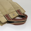 BURBERRY Blue Label Hand Bag Nylon Beige Auth bs21643-6