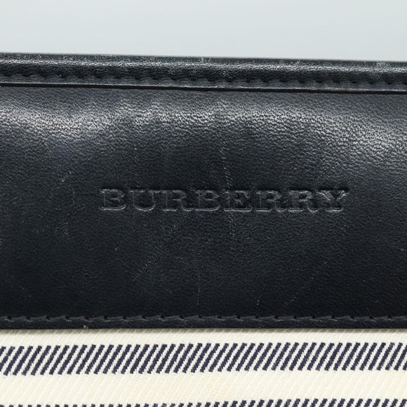 BURBERRY Shoulder Bag Canvas White Auth bs21644