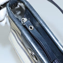 BURBERRY Shoulder Bag Canvas White Auth bs21644-11