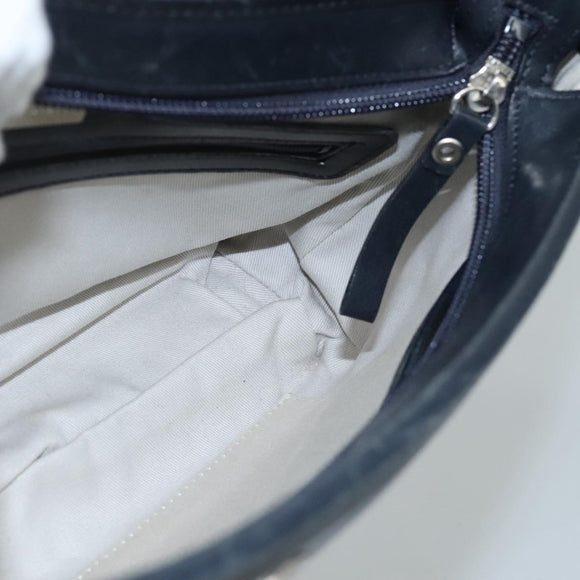 BURBERRY Shoulder Bag Canvas White Auth bs21644