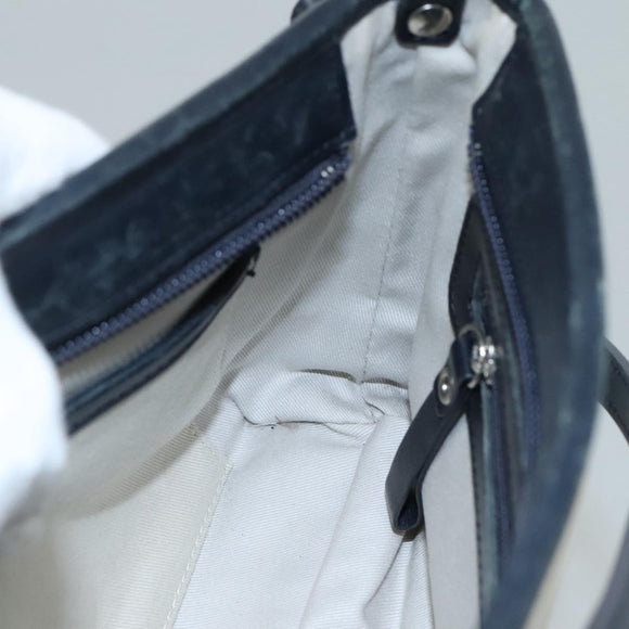 BURBERRY Shoulder Bag Canvas White Auth bs21644