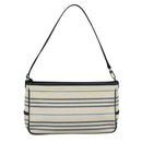 BURBERRY Shoulder Bag Canvas White Auth bs21644-2