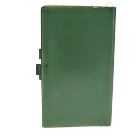 HERMES Day Planner Cover Leather Green Auth bs21645 - 0