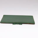 HERMES Day Planner Cover Leather Green Auth bs21645-3