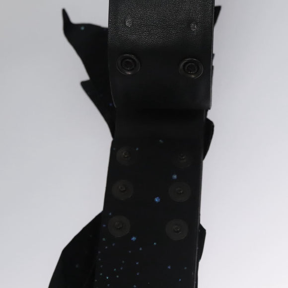 CHANEL Belt Leather 29.9"" Black CC Auth bs21650