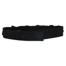 CHANEL Belt Leather 29.9"" Black CC Auth bs21650-3